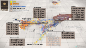 Northern Star has intersected high grade mineralisation across four new mining fronts at Plutonic. Further work will be conducted at the Baltic Extension Zone. Image credit: Northern Star Resources