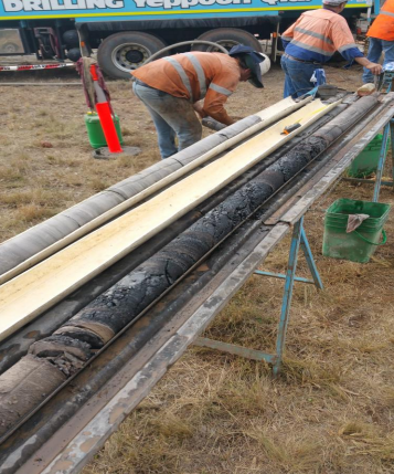 Bulwer coal seam from WK 16C Image credit: Kaili Resources ASX release