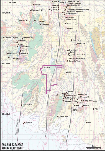 England gold project Image credit: Spitfire Minerals ASX release